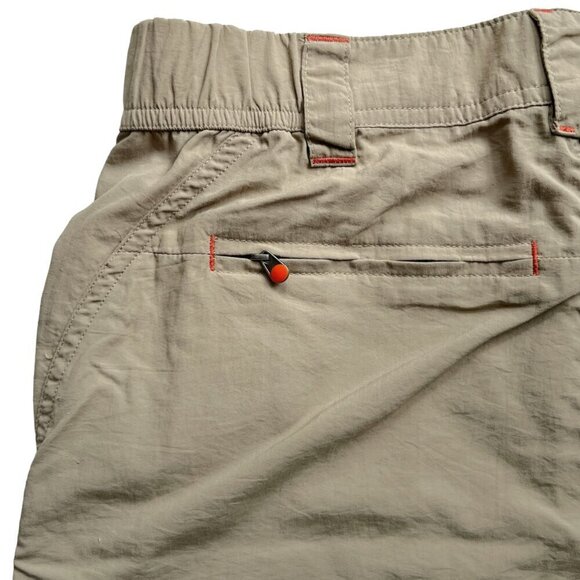 LL Bean Womens Nylon Cropped Hiking Pants Size 6 Beige Cinch Leg Gorpcore Trail - Picture 4 of 7